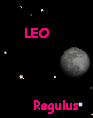 Moon Near Regulus in LEO the Lion